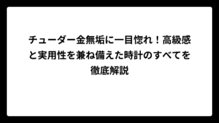 チューダー金無垢に一目惚れ！高級感と実用性を兼ね備えた時計のすべてを徹底解説