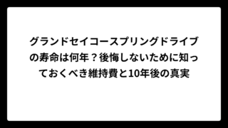 グランドセイコースプリングドライブの寿命は何年？後悔しないために知っておくべき維持費と10年後の真実