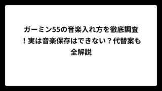 ガーミン55の音楽入れ方を徹底調査！実は音楽保存はできない？代替案も全解説