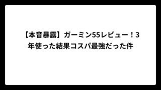 【本音暴露】ガーミン55レビュー！3年使った結果コスパ最強だった件