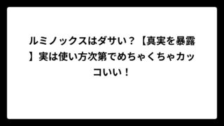 ルミノックスはダサい？【真実を暴露】実は使い方次第でめちゃくちゃカッコいい！