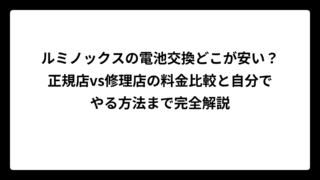 ルミノックスの電池交換どこが安い？正規店vs修理店の料金比較と自分でやる方法まで完全解説