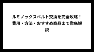 ルミノックスベルト交換を完全攻略！費用・方法・おすすめ商品まで徹底解説