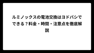 ルミノックスの電池交換はヨドバシでできる？料金・時間・注意点を徹底解説