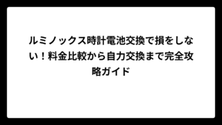 ルミノックス時計電池交換で損をしない！料金比較から自力交換まで完全攻略ガイド