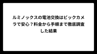 ルミノックスの電池交換はビックカメラで安心？料金から手順まで徹底調査した結果