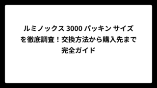 ルミノックス 3000 パッキン サイズを徹底調査！交換方法から購入先まで完全ガイド