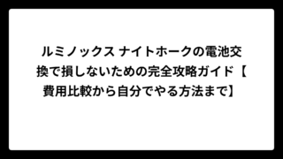 ルミノックス ナイトホークの電池交換で損しないための完全攻略ガイド【費用比較から自分でやる方法まで】