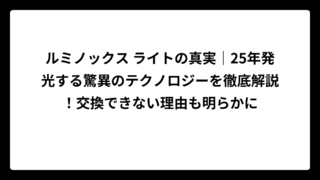 ルミノックス ライトの真実｜25年発光する驚異のテクノロジーを徹底解説！交換できない理由も明らかに