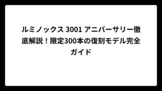 ルミノックス 3001 アニバーサリー徹底解説！限定300本の復刻モデル完全ガイド