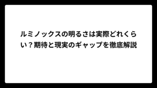 ルミノックスの明るさは実際どれくらい？期待と現実のギャップを徹底解説