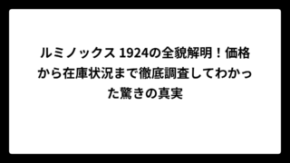 ルミノックス 1924の全貌解明！価格から在庫状況まで徹底調査してわかった驚きの真実