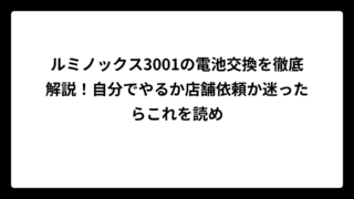 ルミノックス3001の電池交換を徹底解説！自分でやるか店舗依頼か迷ったらこれを読め