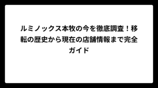 ルミノックス本牧の今を徹底調査！移転の歴史から現在の店舗情報まで完全ガイド
