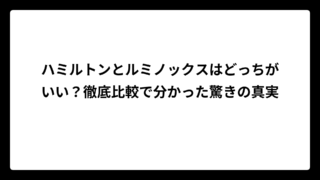 ハミルトンとルミノックスはどっちがいい？徹底比較で分かった驚きの真実
