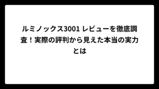 ルミノックス3001 レビューを徹底調査！実際の評判から見えた本当の実力とは
