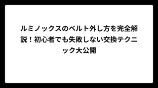 ルミノックスのベルト外し方を完全解説！初心者でも失敗しない交換テクニック大公開