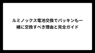 ルミノックス電池交換でパッキンも一緒に交換すべき理由と完全ガイド