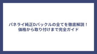 パネライ純正Dバックルの全てを徹底解説！価格から取り付けまで完全ガイド