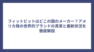 フィットビットはどこの国のメーカー？アメリカ発の世界的ブランドの真実と最新状況を徹底解説
